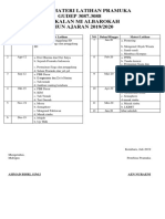 Jadwal Latihan Pramuka