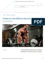 10 Opções de Treino ABCDE para Hipertrofia PDF