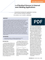 Quantification of Residual Stresses in External Attachment Welding Application