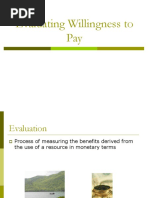 Evaluating Willingness To Pay