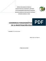 Coherencia Paradigmatica A La Luz de La Investigación Educativa. Jesús Figueroa.