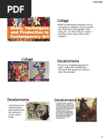 Skills, Techniques and Production in Contemporary Art HANDOUT PDF