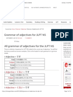 Grammar of Adjectives For JLPT N5 (Small)