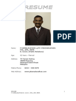 RESUME P Kamalanathan