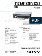 Sony CDX GT121 GT220 GT222 PDF