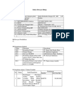 Daftar Riwayat Hidup Indra