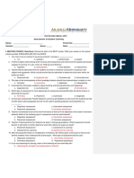 Assessment of Learning