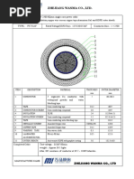 Cable Drawing and Specification Data Sheet