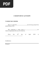 Cert Lost Payslip