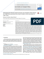 Integrating The Informal With The Formal - An Estimation of The Impacts of A Shift From Paratransit Line - Haul To Feeder Service Provision in Cape Town