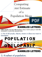 SHS Statistics - Point Estimate of Population Mean - Media Material