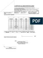 Certificación de Salarios Devengados