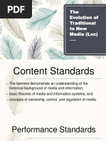 The Evolution of Traditional To New Media (Lec)