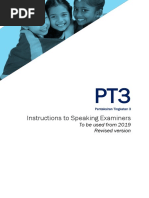 Instructions To Speaking Examiners - Revised Version