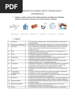 Prueba Diagnóstica Grado Sexto Tecnología e Informática