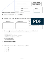 Evaluacion Trazabilidad, Almacenamiento y Rotulacion