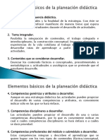 Elementos Básicos de La Planeación Didáctica