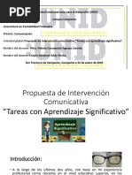 Propuesta de Intervención Comunicativa