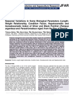 Seasonal Variations in Some Biological Parameters (Length-Weight Relationship, Condition Factor, Hepatosomatic and Gonadosomatic Index) of Silver and Black Pomfret (Pampus argenteus and Parastromateus niger) from the Bay of Bengal