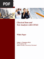 Thompson (2009) - Classical Item Analysis With CITAS