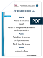 Procesos de Manufactura - Unidad 3