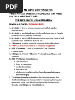 The Biological Classification Complete Notes