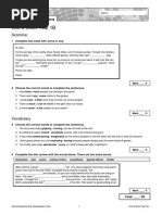 Oxford Solutions Pre-Int Short Test Unit 3 1B