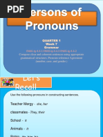 Persons of Pronouns