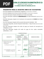 Requisitos de Colegiatura 2018-ICA