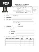 CISCO Application Form