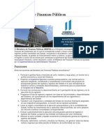 Funciones Del Ministerio de Finanzas Públicas