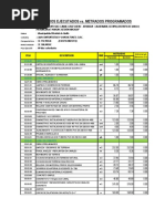 Metrados Ejecutados Vs Programados