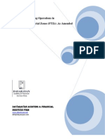 Monetary & Banking Operations in Free Trade - Industrial Zones (FTZS) .As Amended