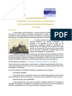 Premier Appel Colloque Geosciences - Madagascar 2019 PDF