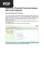 Search For Potential Functional Issues With Code Inspector