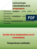 Acción Bioclimática de La Temperatura y Del Agua