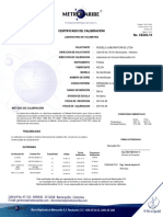 Certificado de Calibración Probeta 2