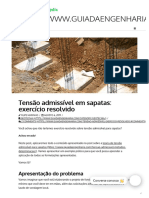 Tensão Admissível em Sapatas - Exercício Resolvido - Guia Da Engenharia