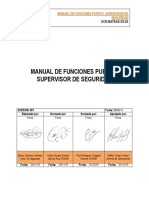 Perfil de Puesto Supervisor de Seguridad DCR