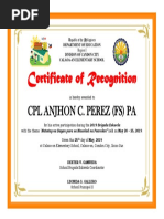 2019 BRIGADA ESKWELA Sample Certificate