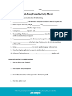 The Mitosis Song Paired Activities Sheet PDF