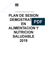 Plan de Sesion Demostrativa de Alimentos