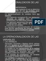 Variables y Operacionalización