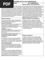 Salient Features of US & UK CONSTITUTION