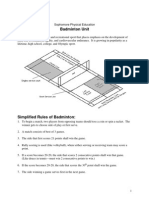 Badminton Rules and Glossary