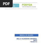 Manual Malla Validadora BDEX-BDPVS - MAVU - V-5.4