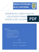 Diferencias y Similitudes en Los Estados Financieros Según La Nif