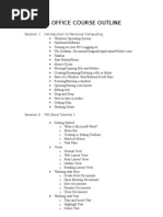 Ms Office Course Outline