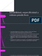 Sensibilidad Especificidad y Valores Predictivos