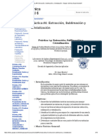 Práctica #4 - Extracción, Sublimación y Cristalización - Equipo Química Experimental 6